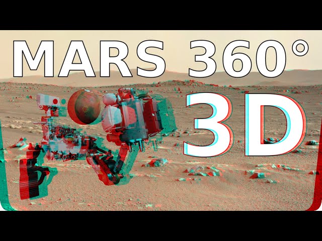 Mars: 360° panorama in 3D [panning 16:9 version]
