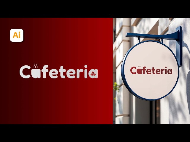 Cafeteria Coffee Shop Logo Design Tutorial