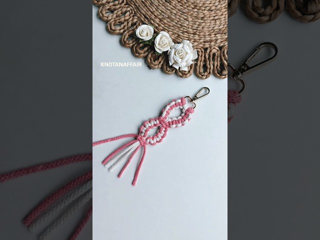 Macrame Keychain New Design #macrame #shorts
