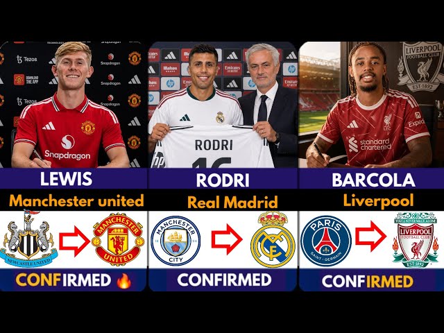 🚨LATEST CONFIRMED TRANSFER NEWS AND RUMOURS TRANSFER NEWS 2026| Lewis to United 🔥 Rodri ⌛️, Barco✅️ 