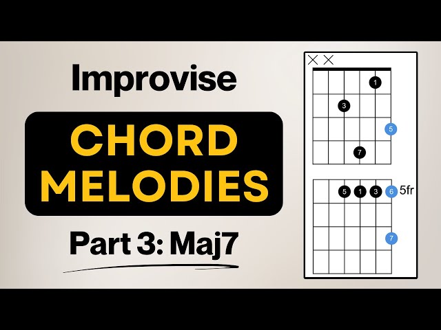 Improvise Jazz Guitar Chord Melodies - Part 3: Major 7th Chords