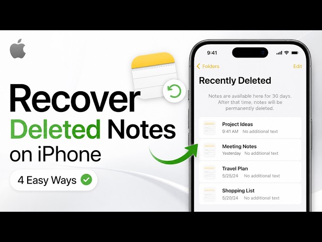 How to Recover Deleted Notes on iPhone