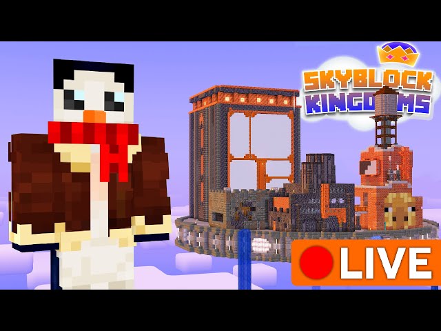 🔴 My First FULL-TIME Stream! Building Farms on Skyblock Kingdoms!