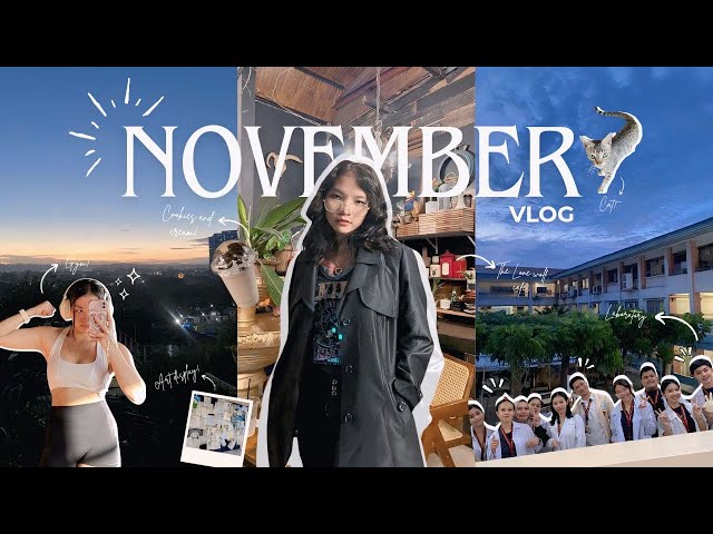 ✮ NOVEMBER VLOG || 15: Uni vlog, Gym, art display, Jollibee, Lonewolf café, hangouts, and more!☕️📚🎨