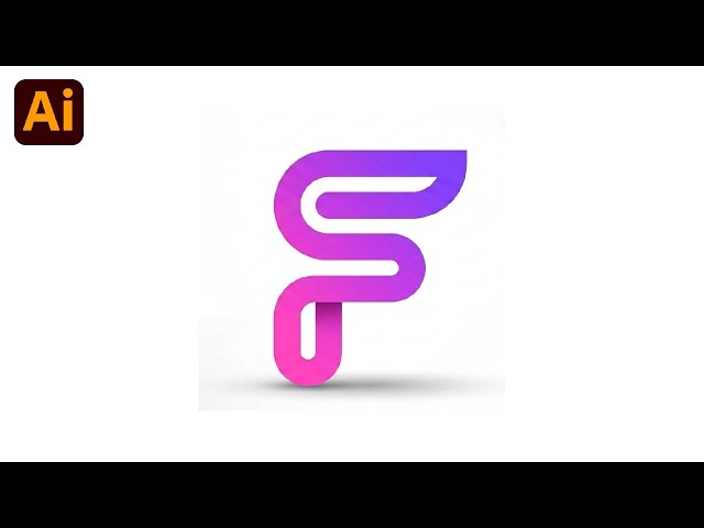 Modern Letter F Logo Design in Adobe Illustrator | logo design tutorial illustrator bangla