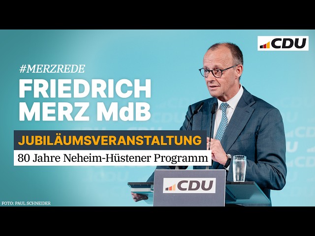 #MerzSpeech: What Adenauer still has to tell us today. | 80 Years of the Neheim-Hüsten Program