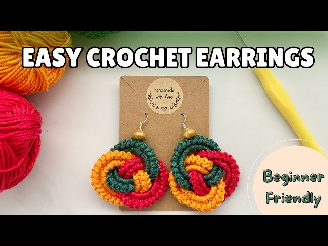 EASY Crochet Earrings | Beginner friendly