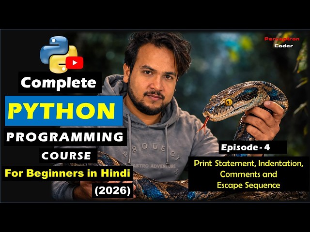Print Statement, Indentation, Comments and Escape Sequences | Python Tutorial - Episode 4