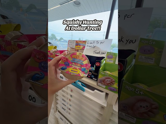 $1 SQUISHYS AT DOLLAR TREE!? 🤭🛍️ #viral #squishy #dollartree #shorts