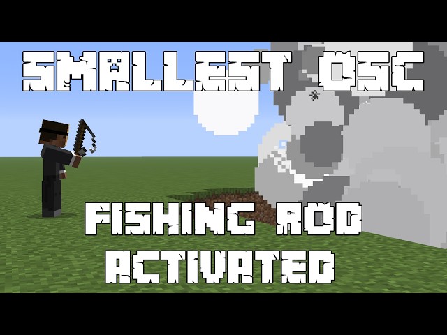 I Made Minecraft's Smallest Orbital Strike Cannon Fishing Rod Activated