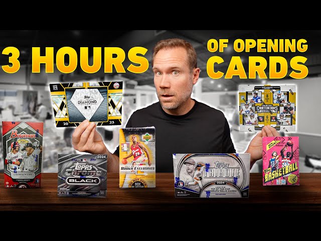 3 Hours of Opening HUGE Sports Card Boxes!! (RARE)