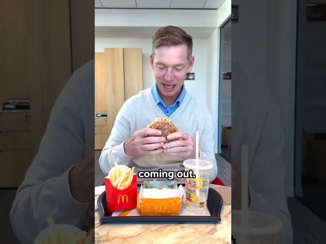 McDonald’s CEO Chris Kempczinski goes viral after seeming reluctant to eat his own burgers
