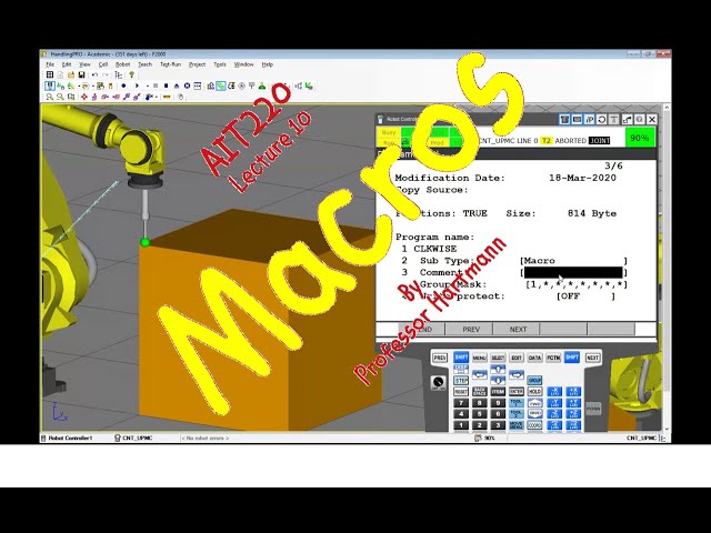 AIT220 Lecture 10 - FANUC Macros and misc commands
