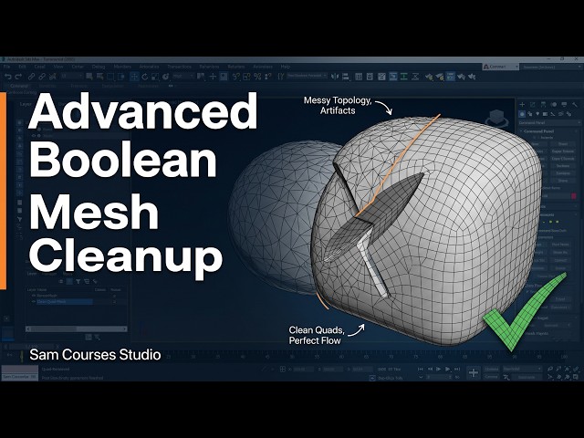 3ds Max Tutorial: Advanced Boolean Mesh Cleanup