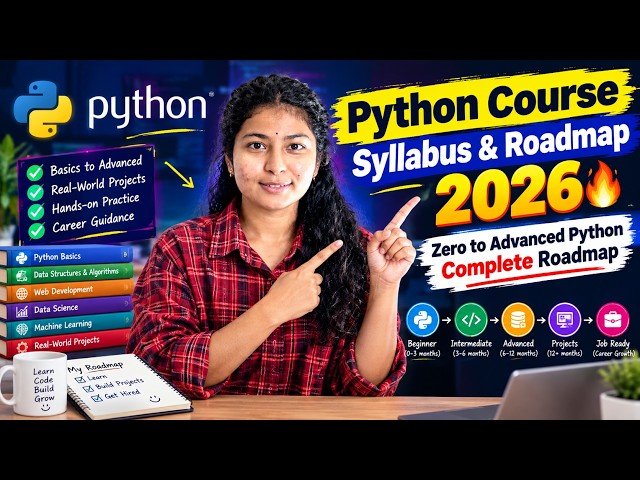 Python Course Syllabus & Roadmap 2026 🔥 | Zero to Advanced Python Complete Roadmap
