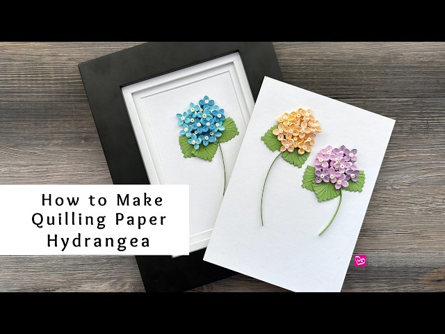 How to Make Quilling Paper Hydrangea Blossoms | Paper Flowers | Quilling for Beginners