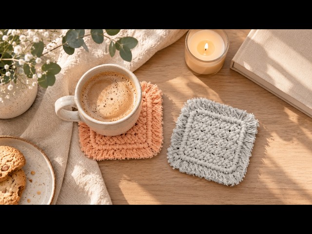 Macrame Coaster DIY: Your Coffee Deserves This