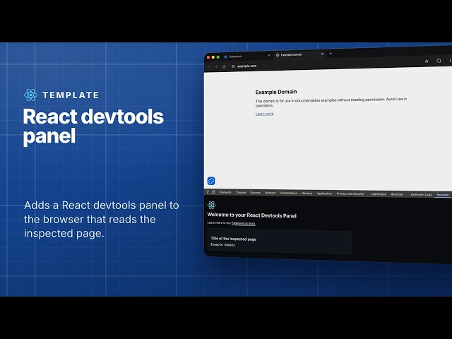 Devtools React template for browser extensions