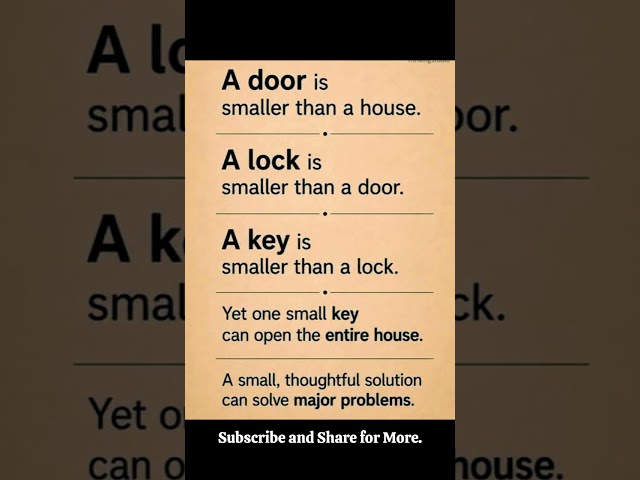 A small thoughtful solution can change LIFE.