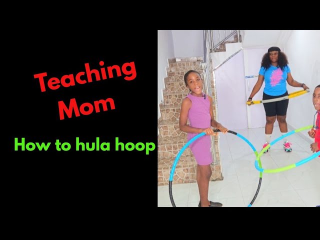 Kids Teach Mom How To Hula Hoop! (Easy Fitness Tutorial For Beginners)