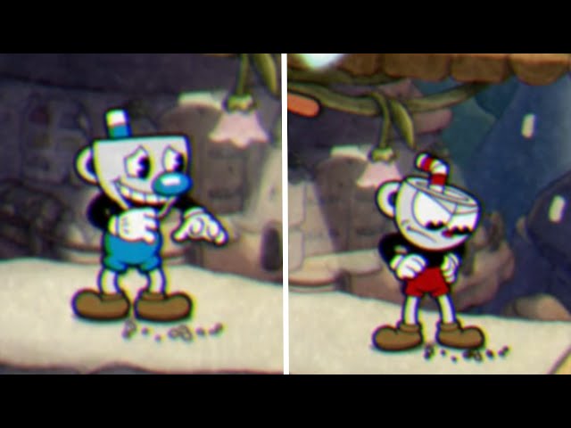 Cuphead And Mugman Reaction To Dropping The Astral Cookie - Cuphead DLC