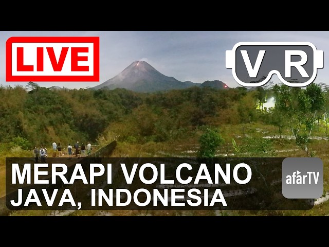 🔴 LIVE 4K VR180° Stand Before an Erupting Volcano - Merapi Volcano, Indonesia