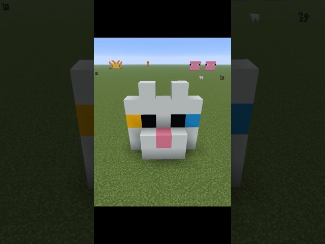 white cat speed build in #minecraft #shorts #ytshorts #gaming #tutorial  #art #minecrafttutorial