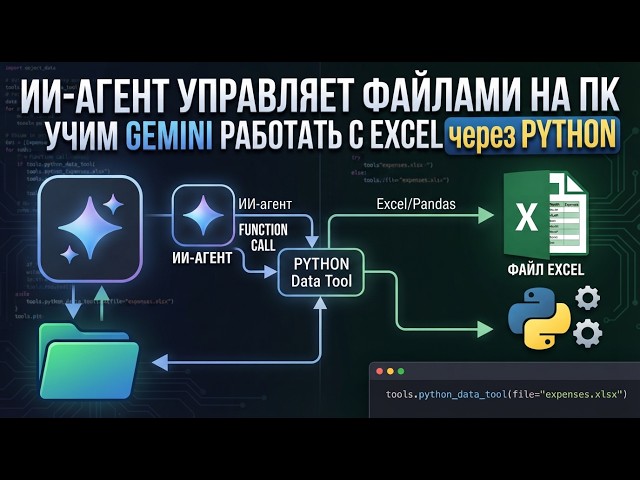 ИИ-агент управляет файлами на ПК: Учим Gemini работать с Excel через Python