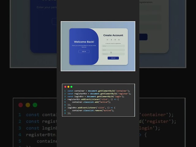 Animated Login Form using HTML, CSS and JavaScript