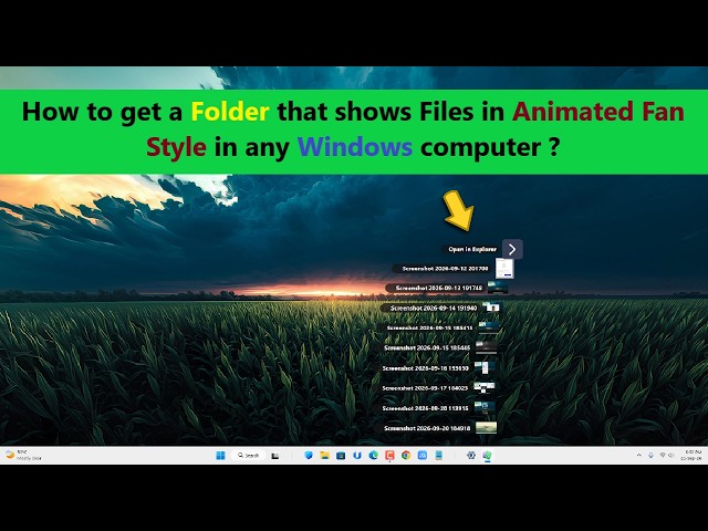 How to get a Folder that shows Files in Animated Fan Style in any Windows computer ?
