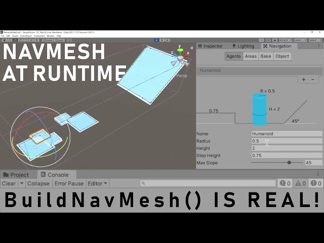 How to bake/update NavMesh at Runtime in Unity