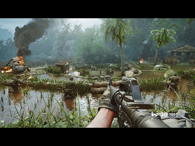 Vietcong Rice field Ambush - Vietnam Gameplay - Call of Duty Black Ops Cold War