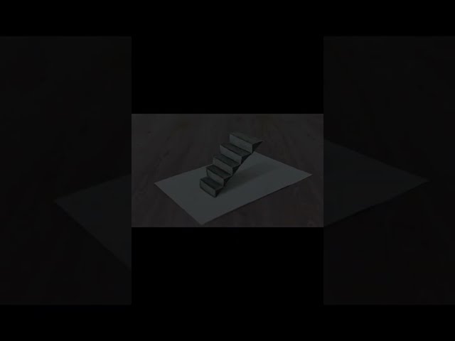 3d drawing easy stairs #shorts #3d
