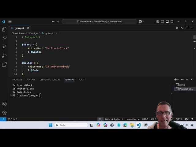 PowerShell: goto (alternatives)