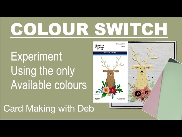 Experiment with colours - Spellbinders Floral Stag