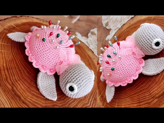 Super Cute Crochet Turtle Pincushion Tutorial | Easy DIY Sewing Craft