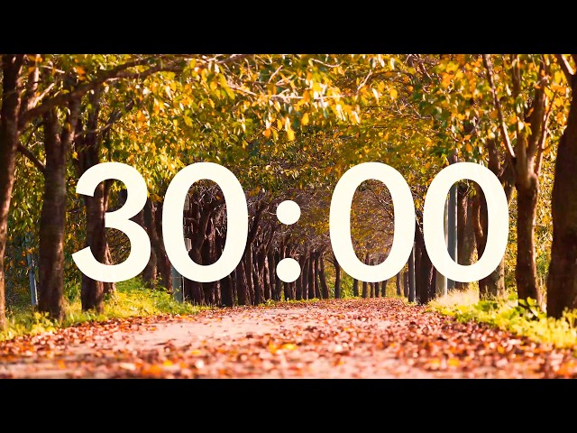 30 Minute Fall Timer with Relaxing Music for Classroom 🍂