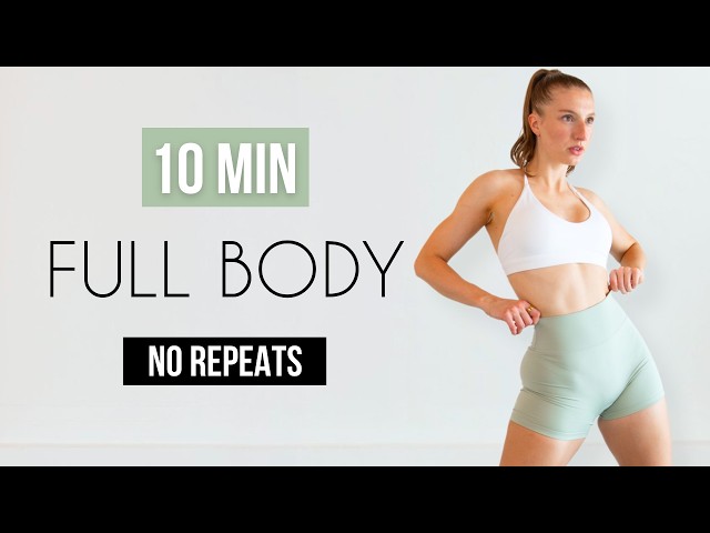 10 MIN FULL BODY HIIT - No Equipment, At Home Workout