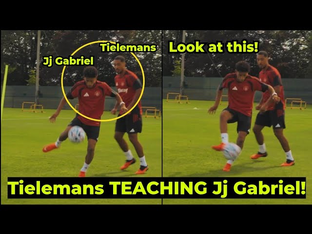 Moment Tielemans was TEACHING Jj Gabriel to do THIS in Man United training SHOCKS Everyone