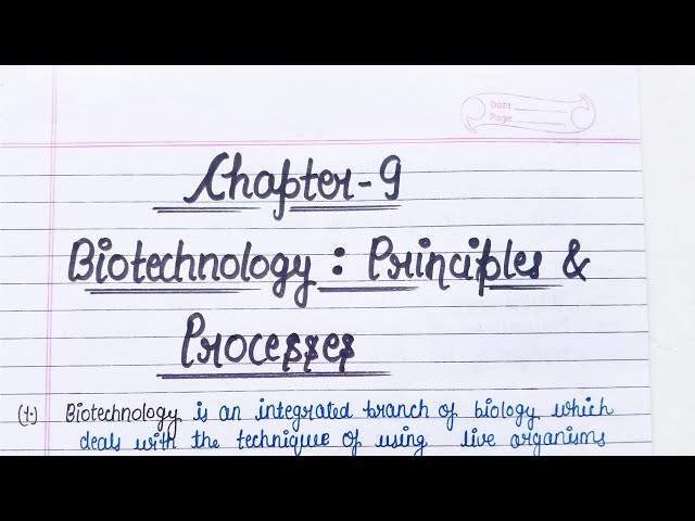 Biotechnology : Principles & Processes || Class 12 Biology Handwritten #notes👍💯 With pdf #biology