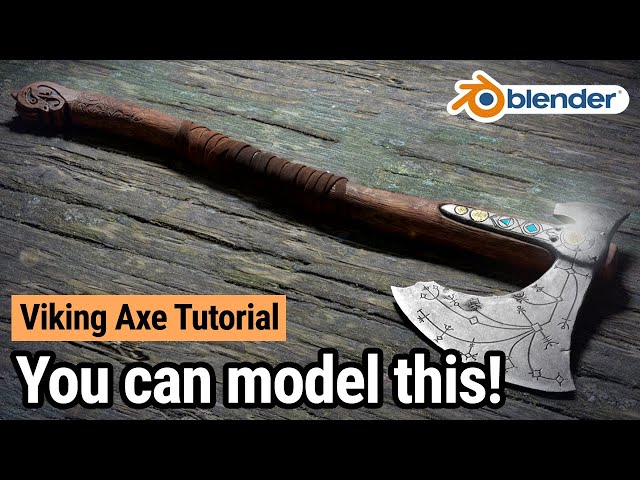Blender Tutorial - 3D Modeling and Sculpting a Game Ready Viking Axe