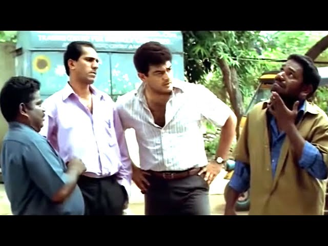 கண்ணாடியை திருப்பினா எப்படி ஜீவா ஆட்டோ ஓடும் | Attagasam Auto Comedy Scene | Ajith, Pooja, Karunas