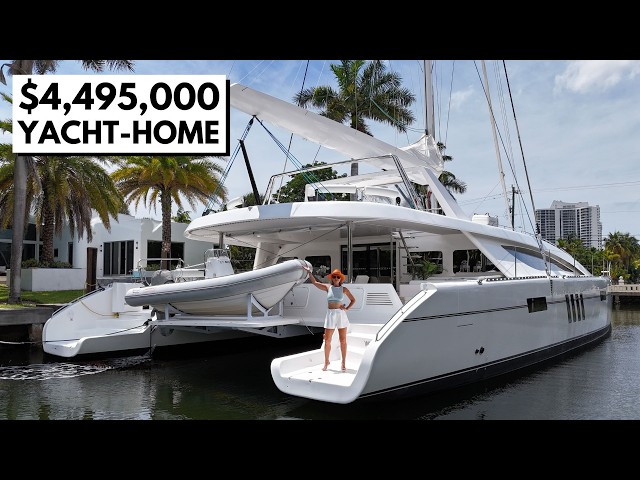 IT WILL SURPRISE U 🤯 2023 Mystique Silhouette 80 SuperCat Sailing Yacht Tour