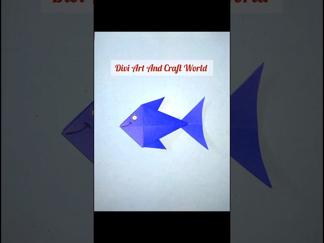 How to make origami fish 🐟 | Paper fish | Paper craft #shorts