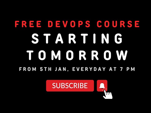 Surprise Surprise | Free DevOps Course Starting Tomorrow | 5th Jan | Everyday at 7 pm | #devops