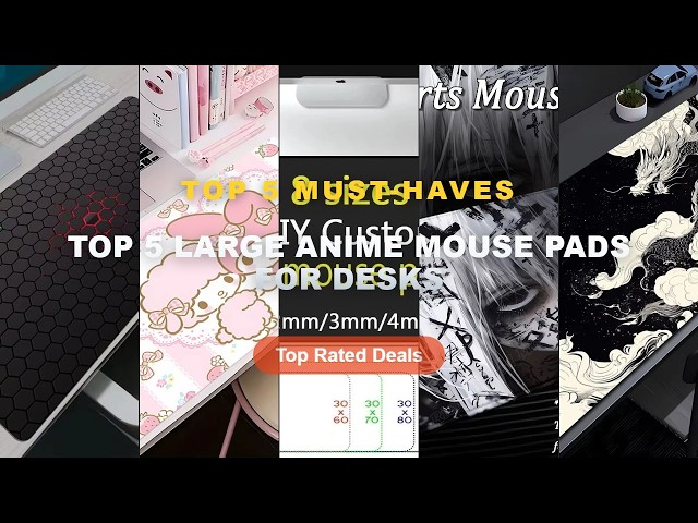 Cheap & Best Top 5 Large Anime Mouse Pads For Desks Unboxing & Review - XXL Black and White Dragon A