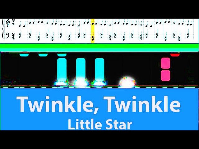 Learn Easy Piano Song for Beginners : Twinkle Twinkle Little Star - Piano Tutorial with Music Notes