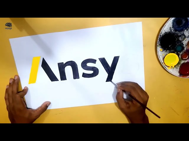 How to draw the Ansys logo