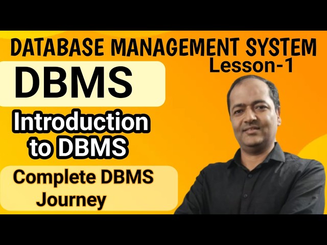 Lesson-1: Introduction to Database DBMS | Learn DBMS | DBMS tutorial for Beginners #bca #mca #btech