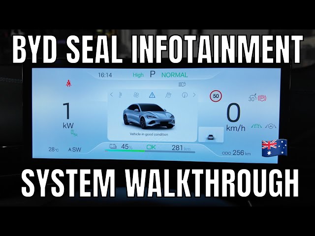 BYD Seal Infotainment System Walkthrough and Instrument Cluster Screen